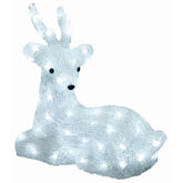 Figurina decorativa Ren din acril 64 Led-uri pentru interior si exterior